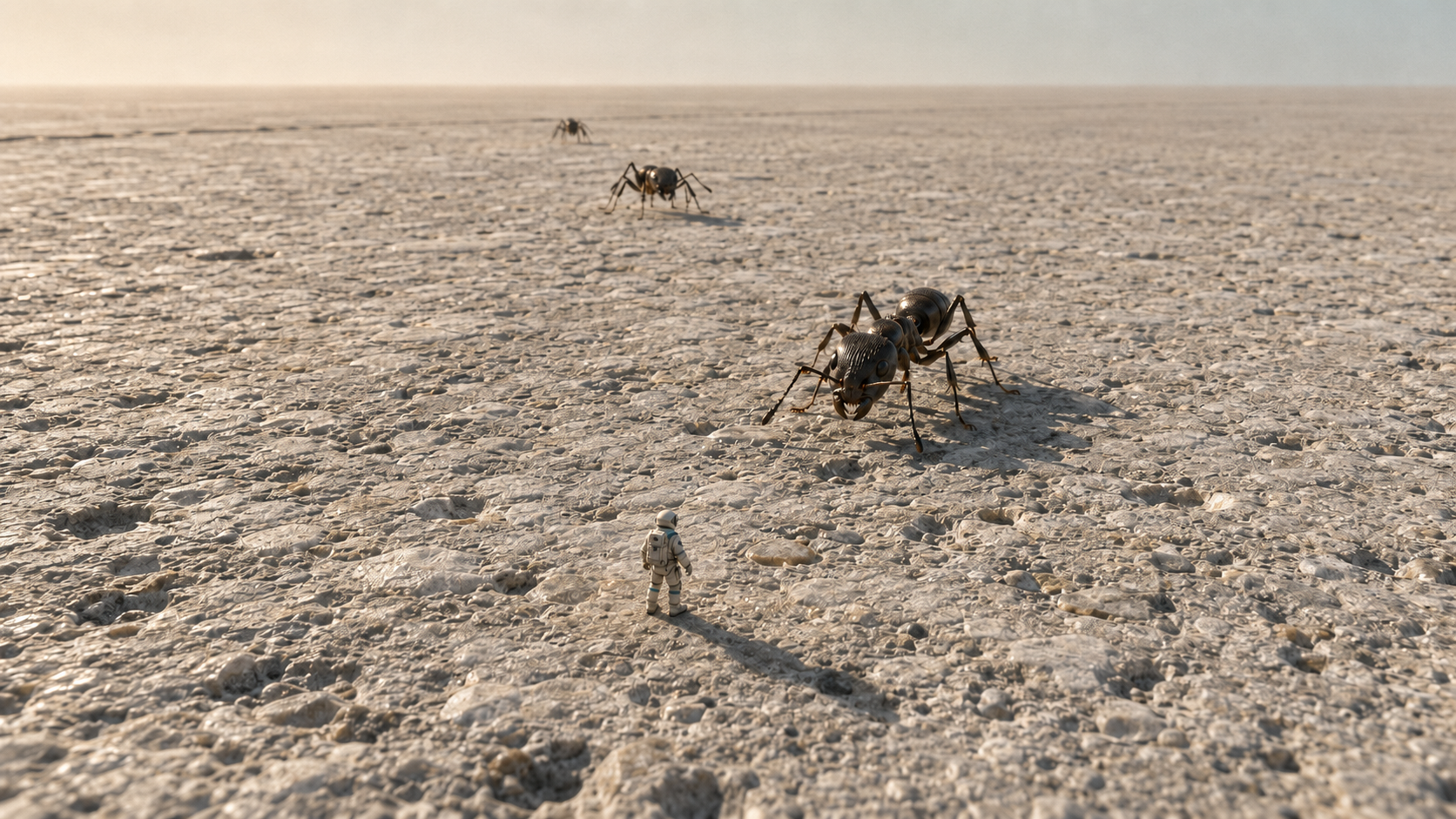 The arid zone is a barren wasteland with no resources and deadly ants.